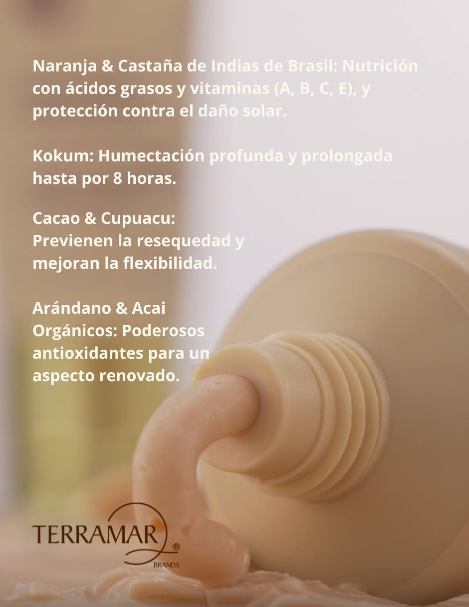 Set de crema para manos recomendada para hidratar día y noche Terramar mantequillas naturales para piel normal y seca