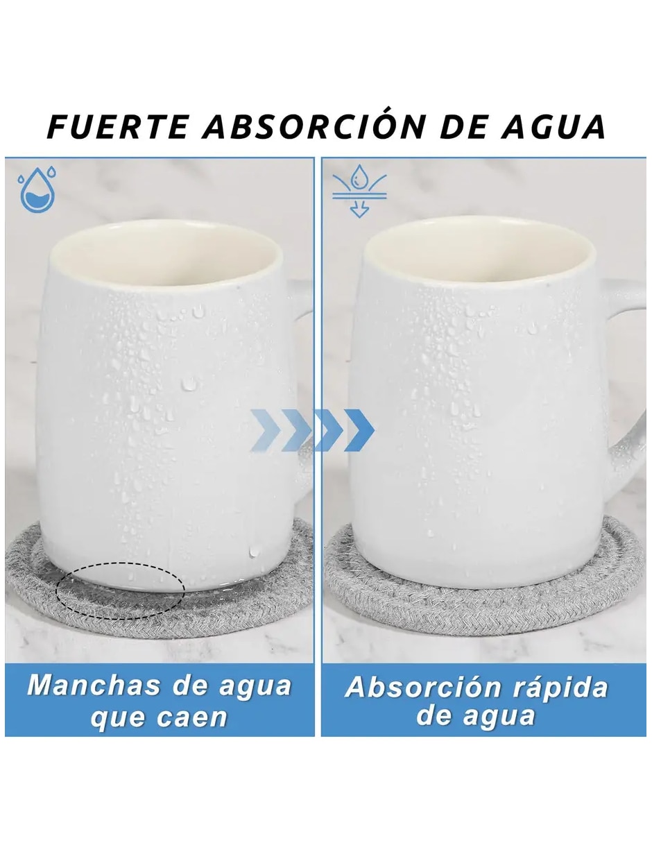 Set portavasos Genérica de tela 10 piezas
