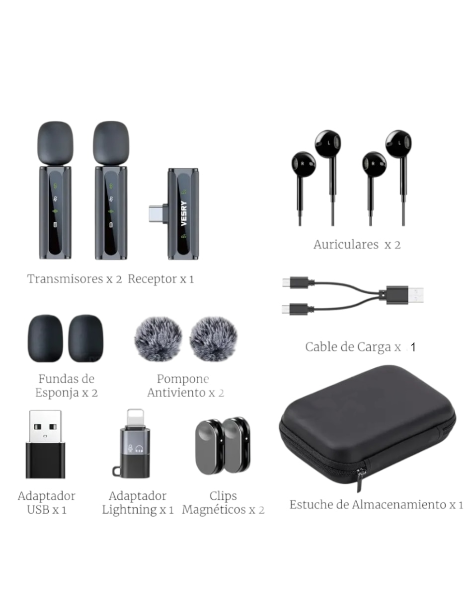 Set micrófono inalámbrica 3