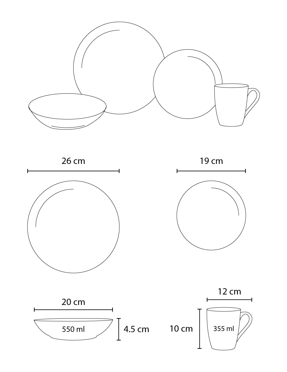 Vajilla cerrada Crown Baccara Flowervaj de porcelana para 4 personas