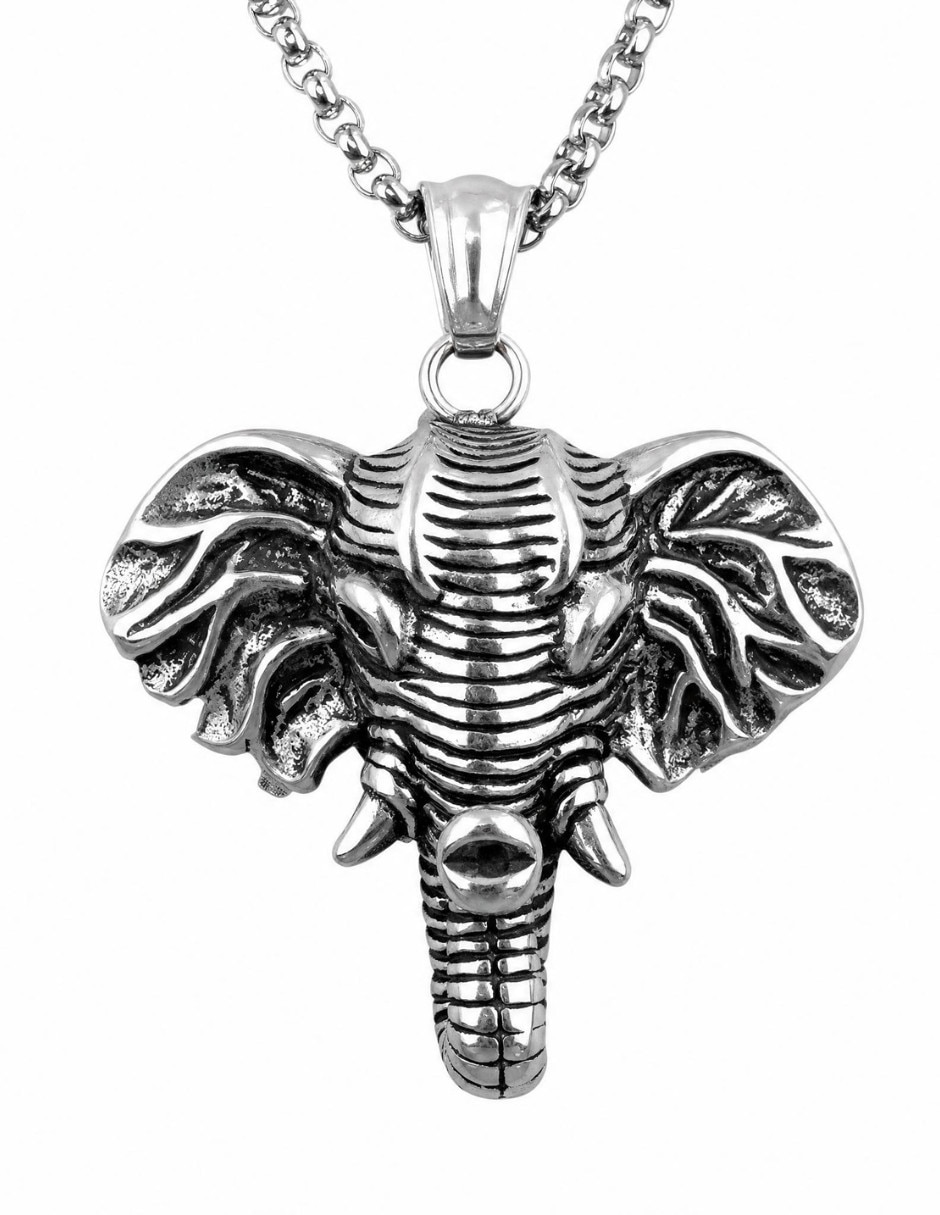 Collar con dije de elefante Chulada Black