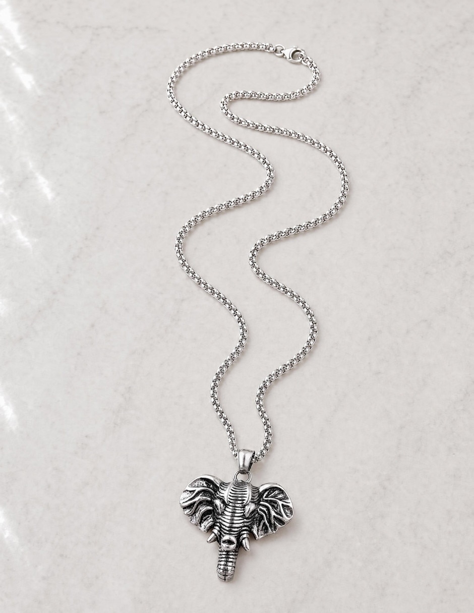 Collar con dije de elefante Chulada Black