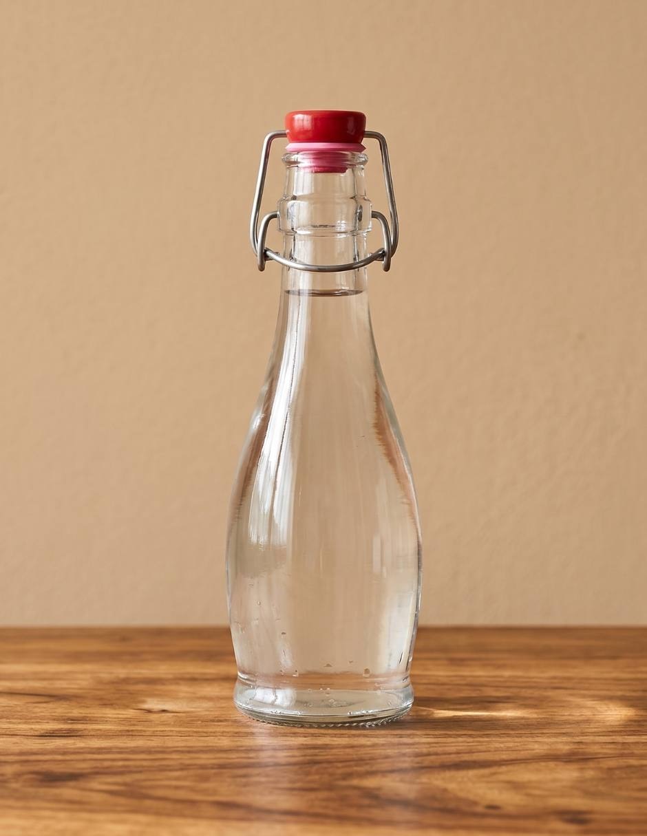 Botella de agua Borgonovo de vidrio Indro con tapa a presión 354 ml