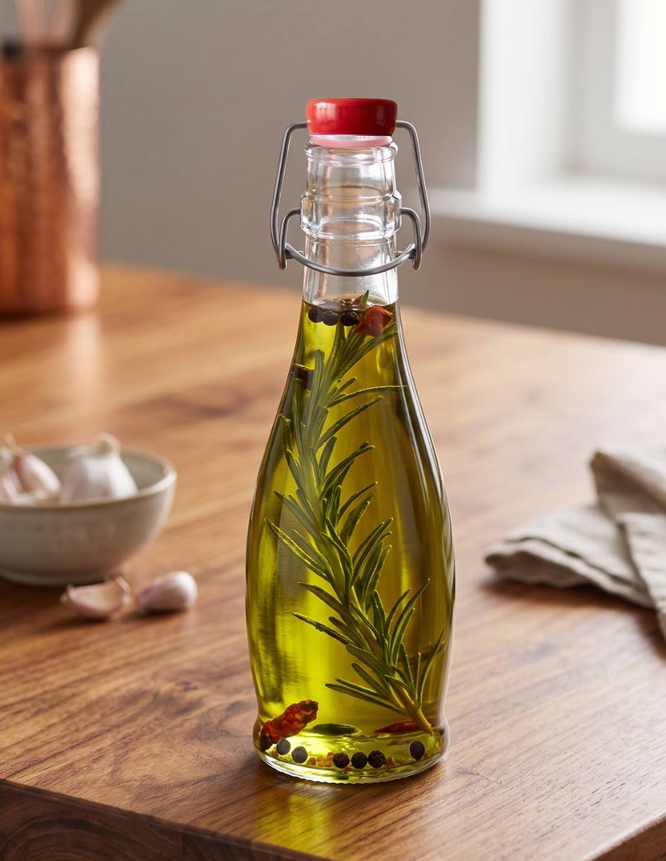 Botella de agua Borgonovo de vidrio Indro con tapa a presión 354 ml