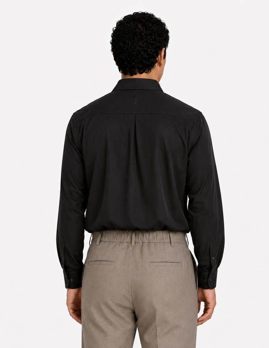 Camisa casual John Leopard manga larga para hombre