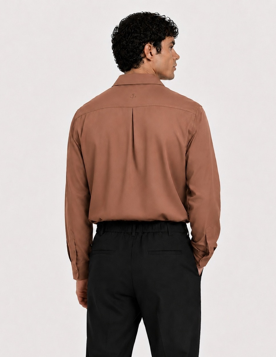 Camisa casual manga larga para hombre 2