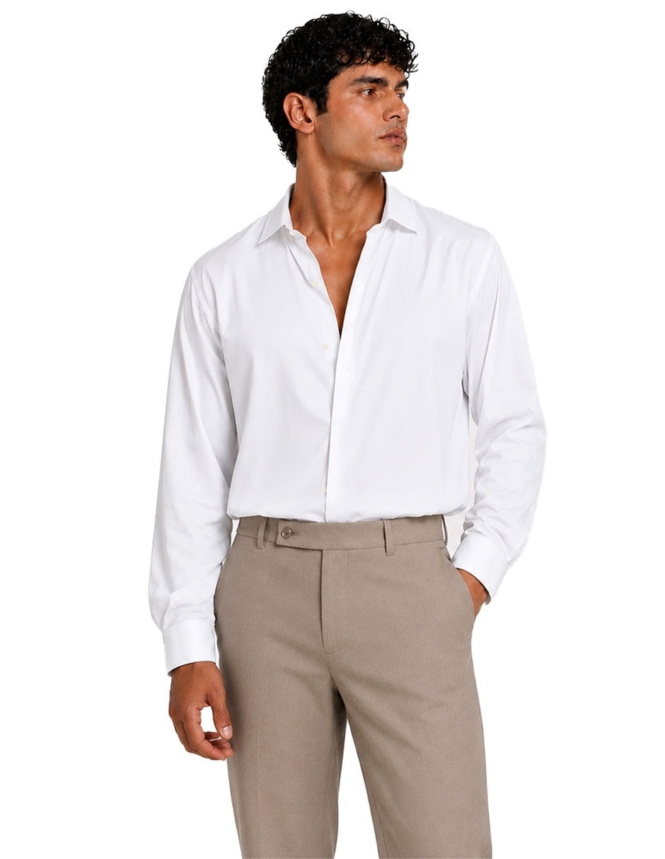 Camisa casual manga larga para hombre