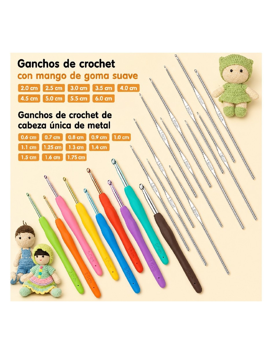 Kit de tejido y bordado crochet Genérica