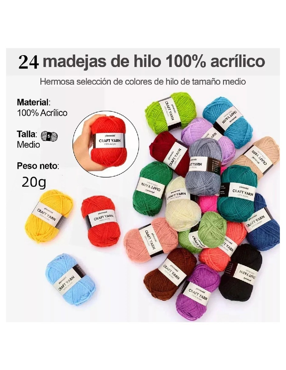 Kit de tejido y bordado crochet Genérica