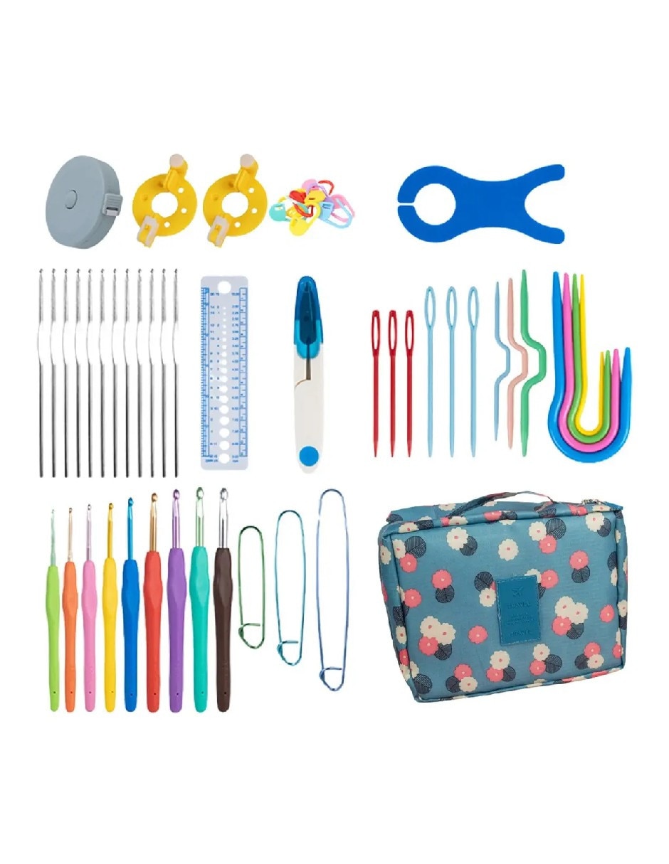 Kit de ganchos y accesorios para tejer al crochet