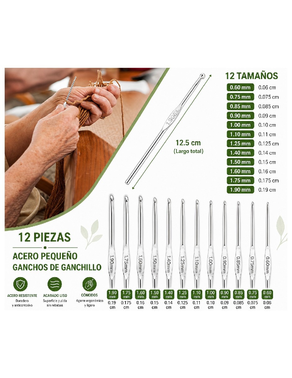 Kit de ganchos y accesorios para tejer al crochet 4