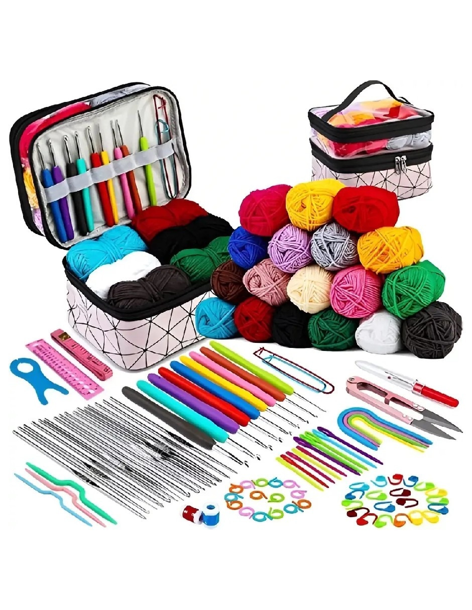 Kit necesser de bordado y ganchillo