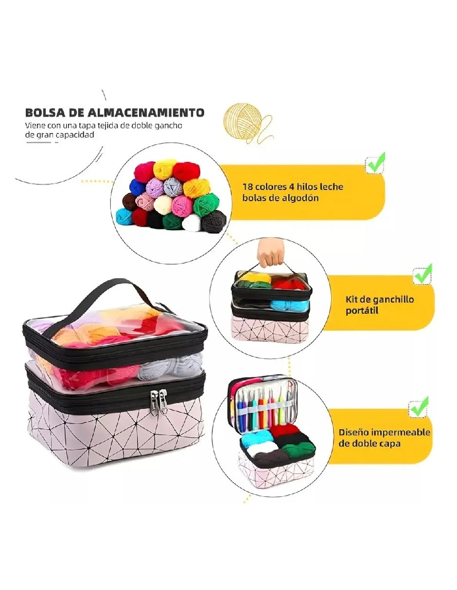 Kit necesser de bordado y ganchillo Genérica