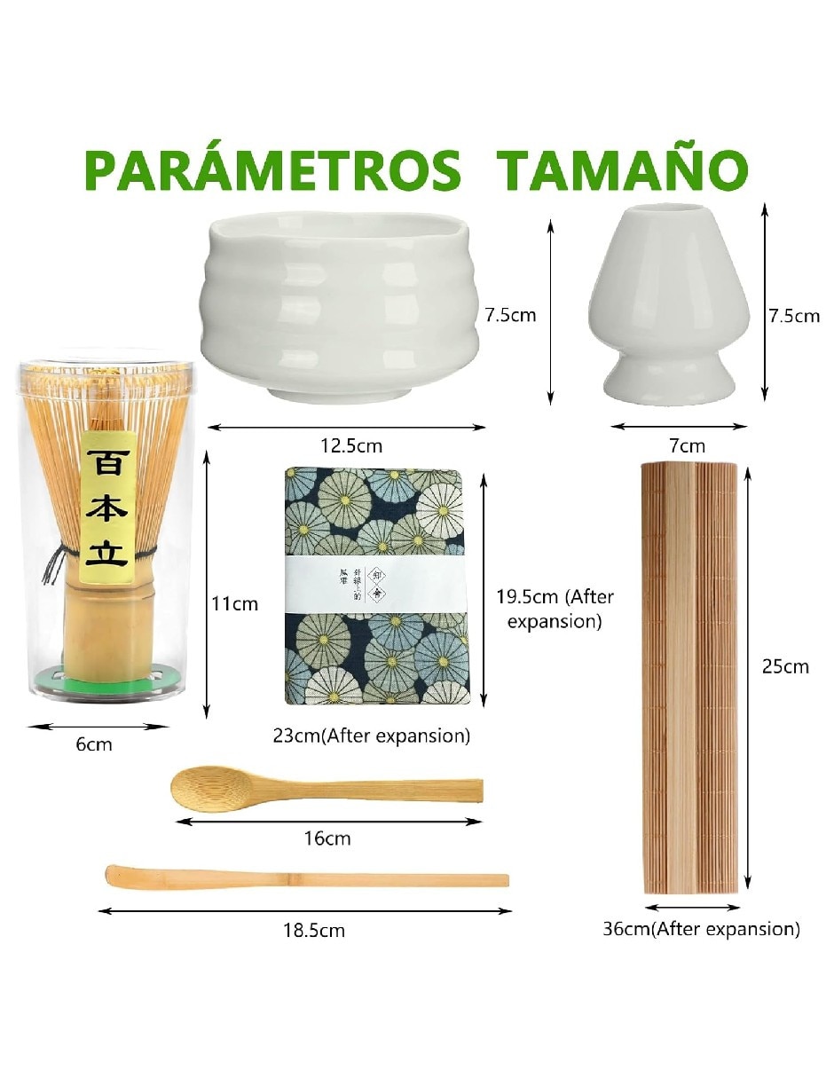 Set de tazas con difusor té Genérica oriental 8 piezas