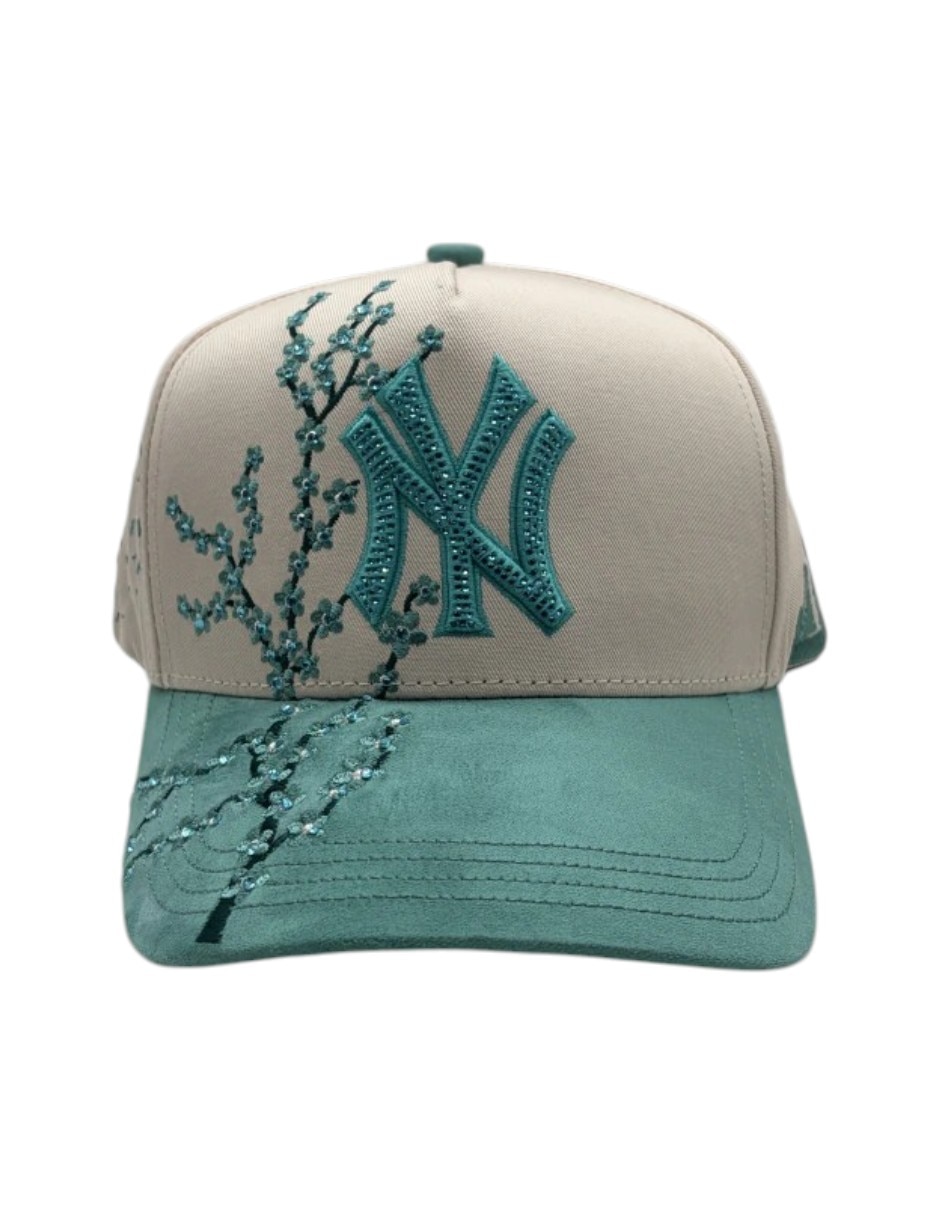 Gorra visera curva snapback casual Big Boss Sakura Aqua para hombre