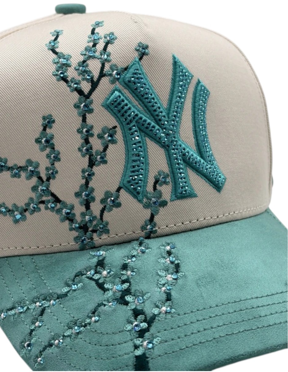 Gorra visera curva snapback casual Big Boss Sakura Aqua para hombre