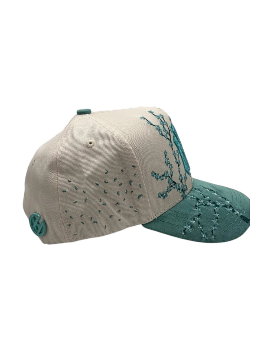 Gorra visera curva snapback casual Big Boss Sakura Aqua para hombre