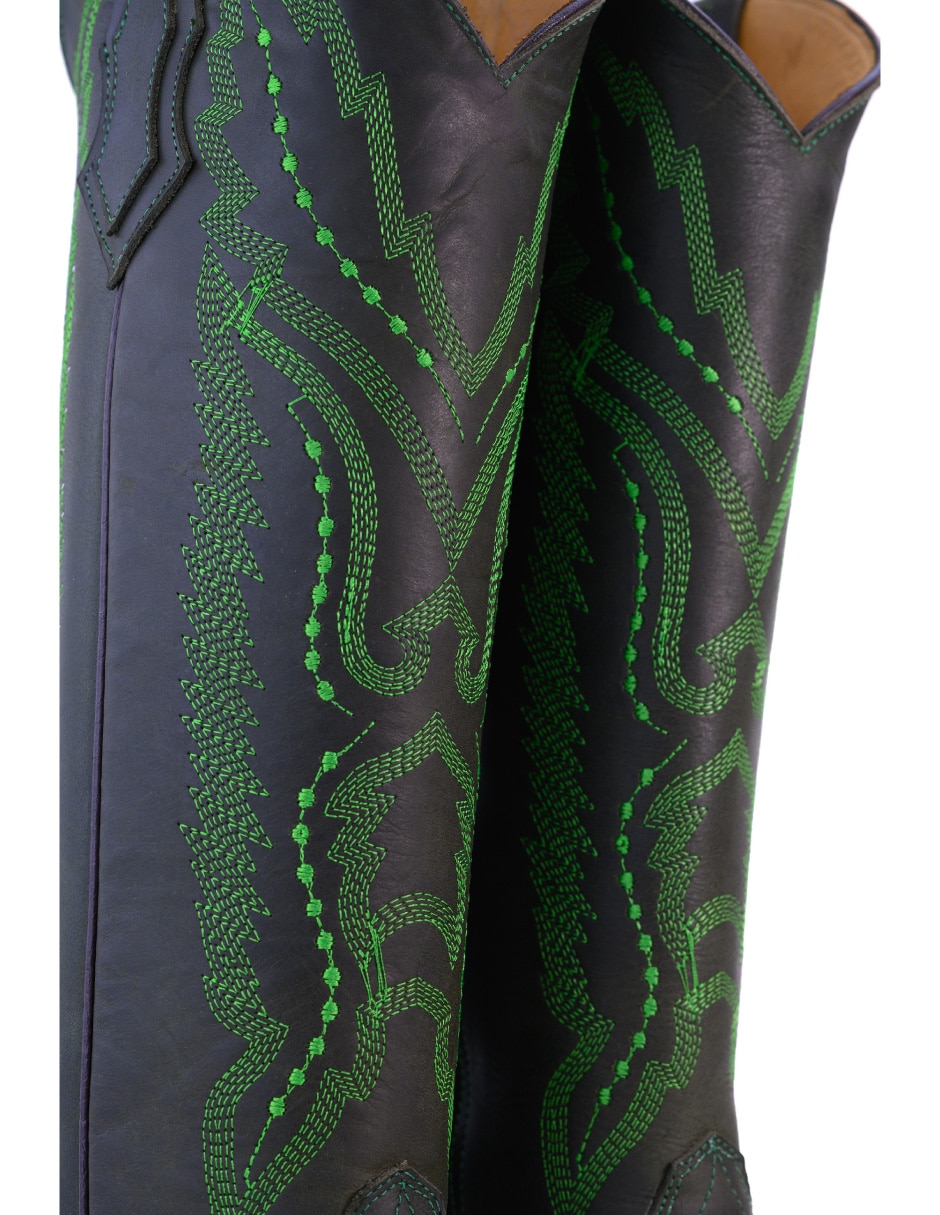 Bota cowboy abajo de la rodilla tacalero sin familia/colecion de piel para mujer