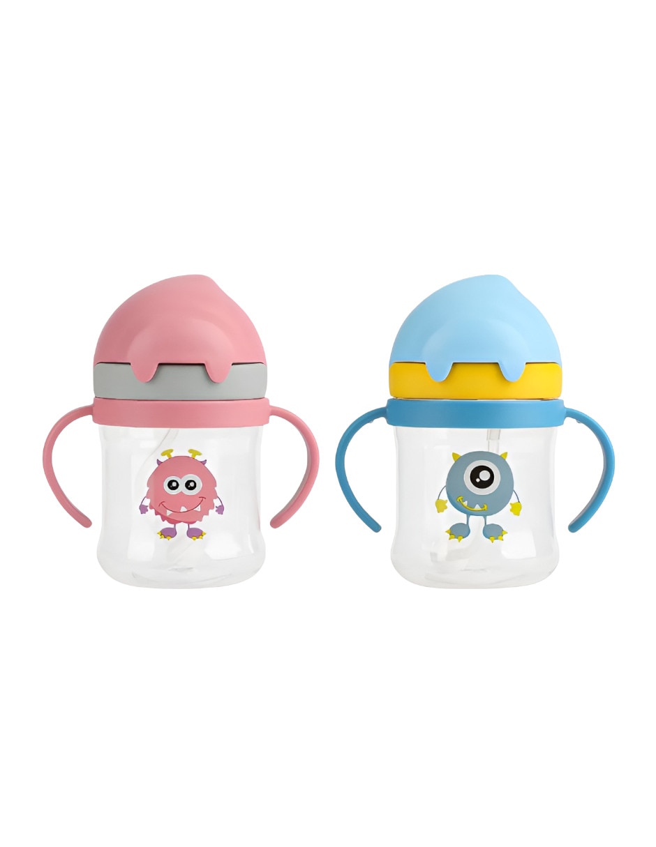 Set de vasos entrenador de plástico con 2 piezas