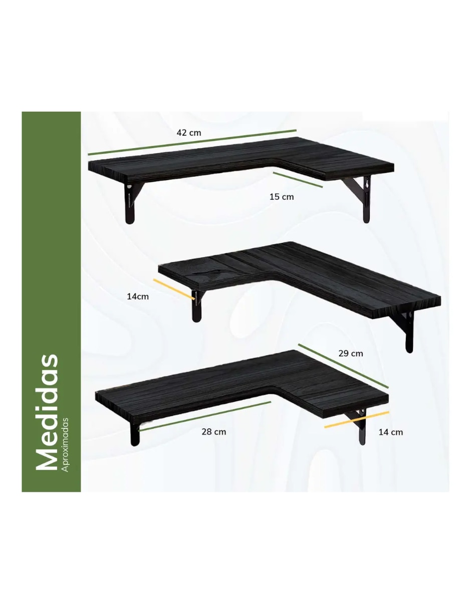 Set de repisas armables de madera 4