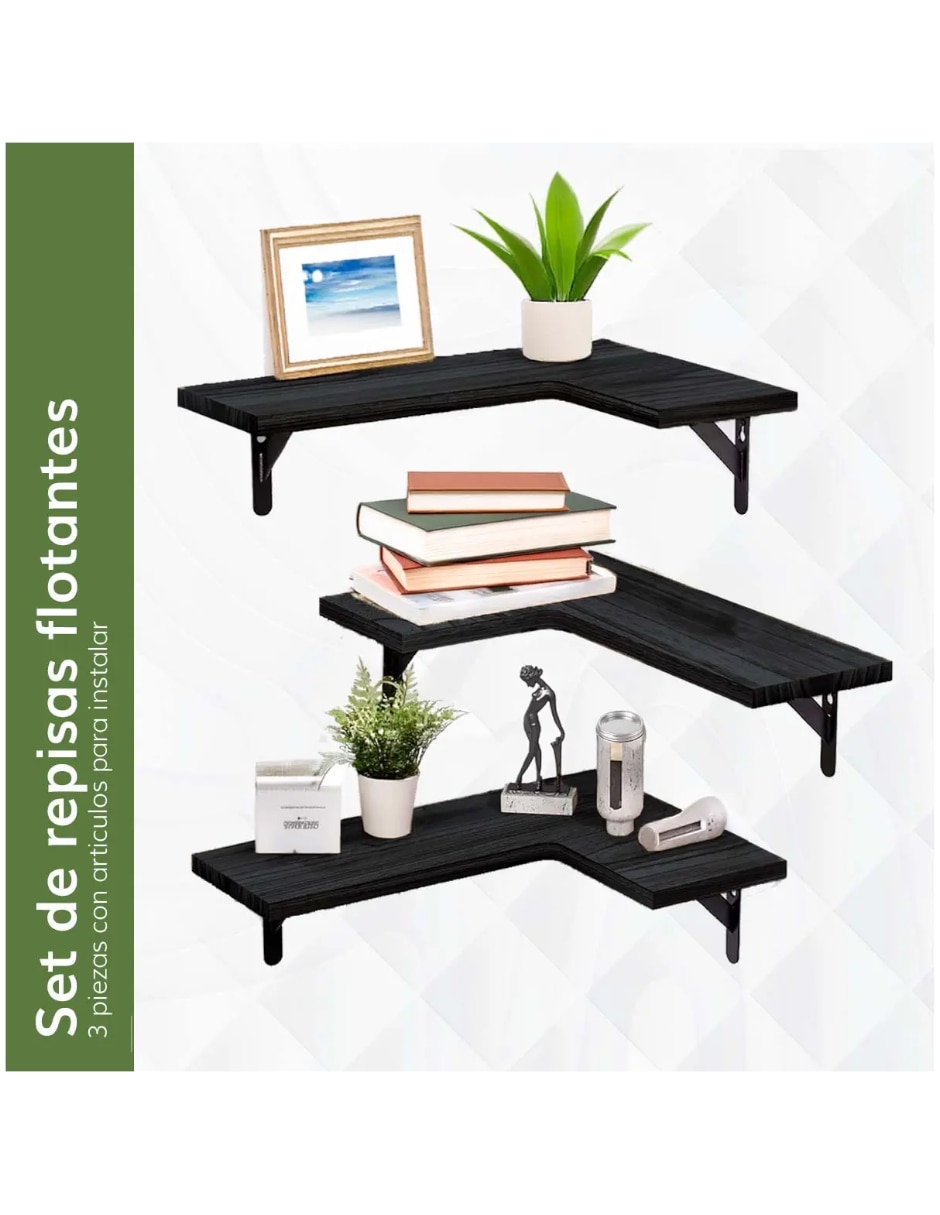 Set de repisas armables de madera 2