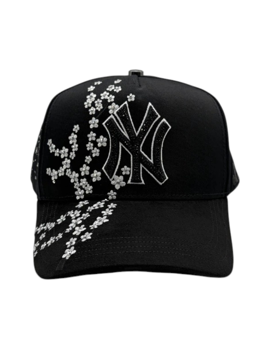 Gorra visera curva snapback para casual Sakura Black para hombre