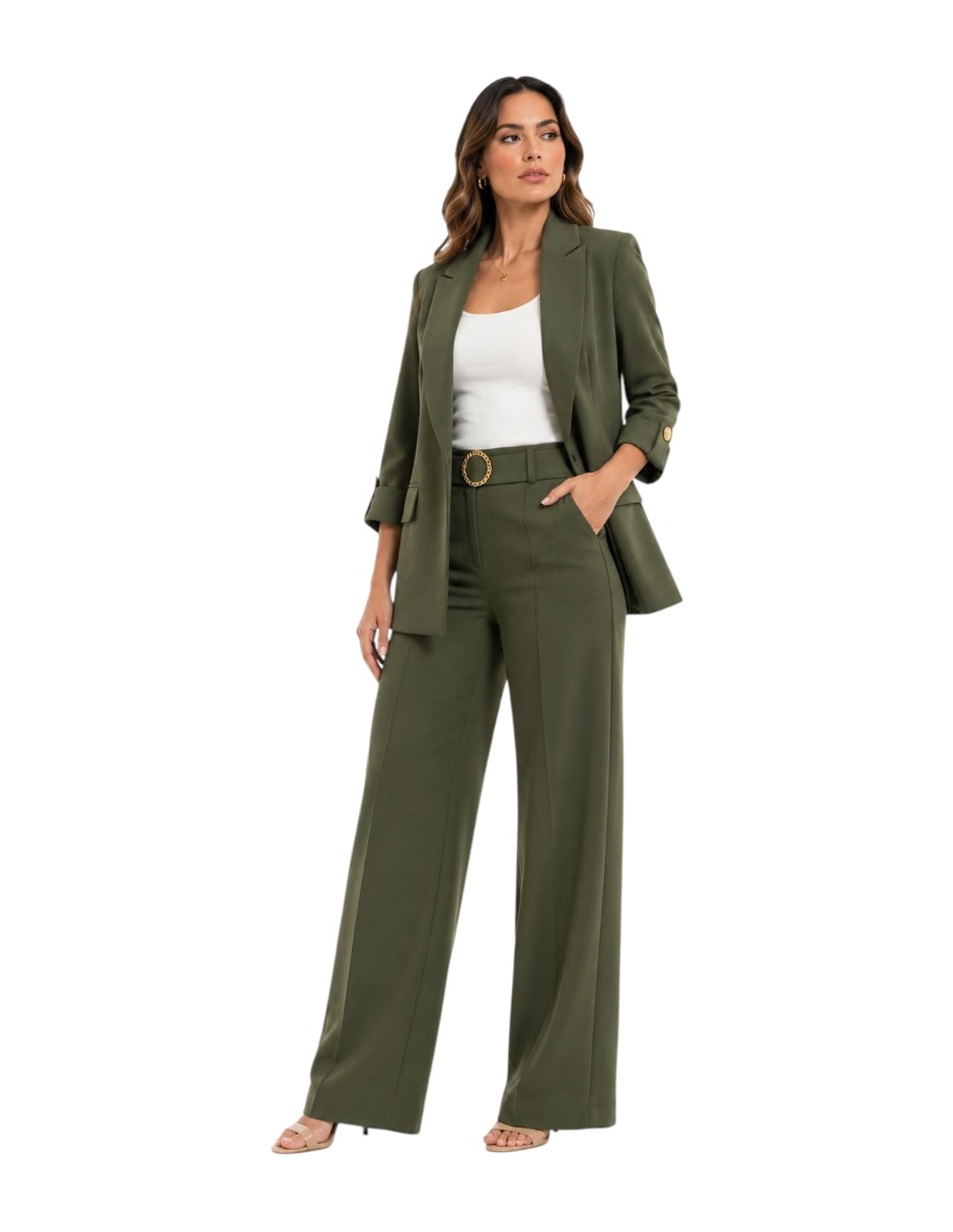 Conjunto de 3 piezas business casual yaretni para mujer