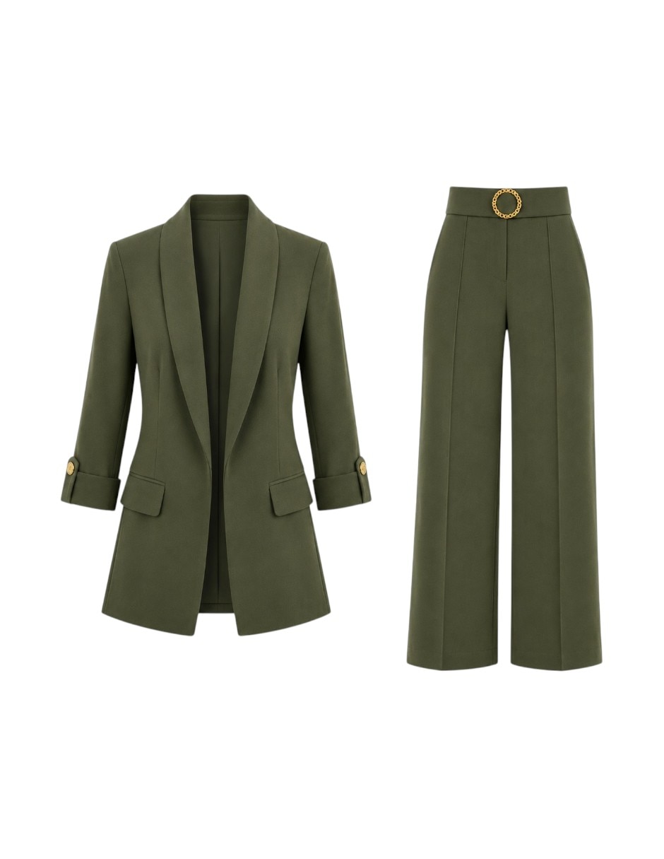 Conjunto de 3 piezas business casual yaretni para mujer