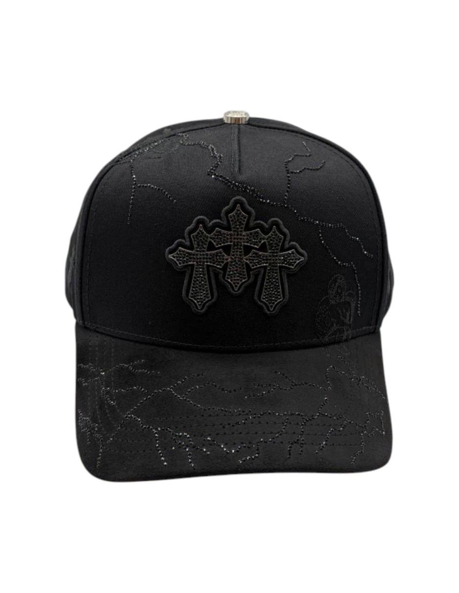Gorra visera curva snapback para casual Big Boss Cristo Chrome Black para hombre