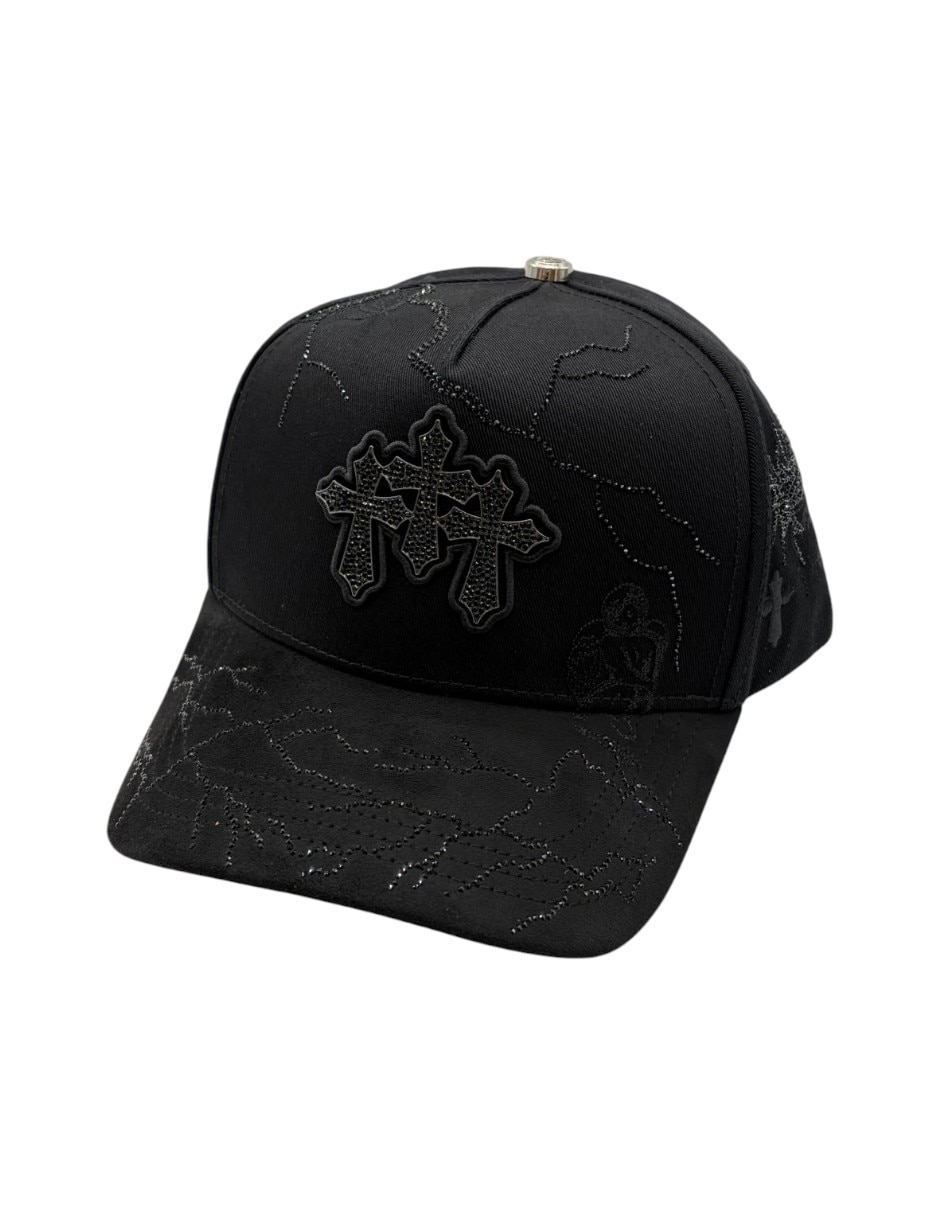 Gorra visera curva snapback para casual Big Boss Cristo Chrome Black para hombre