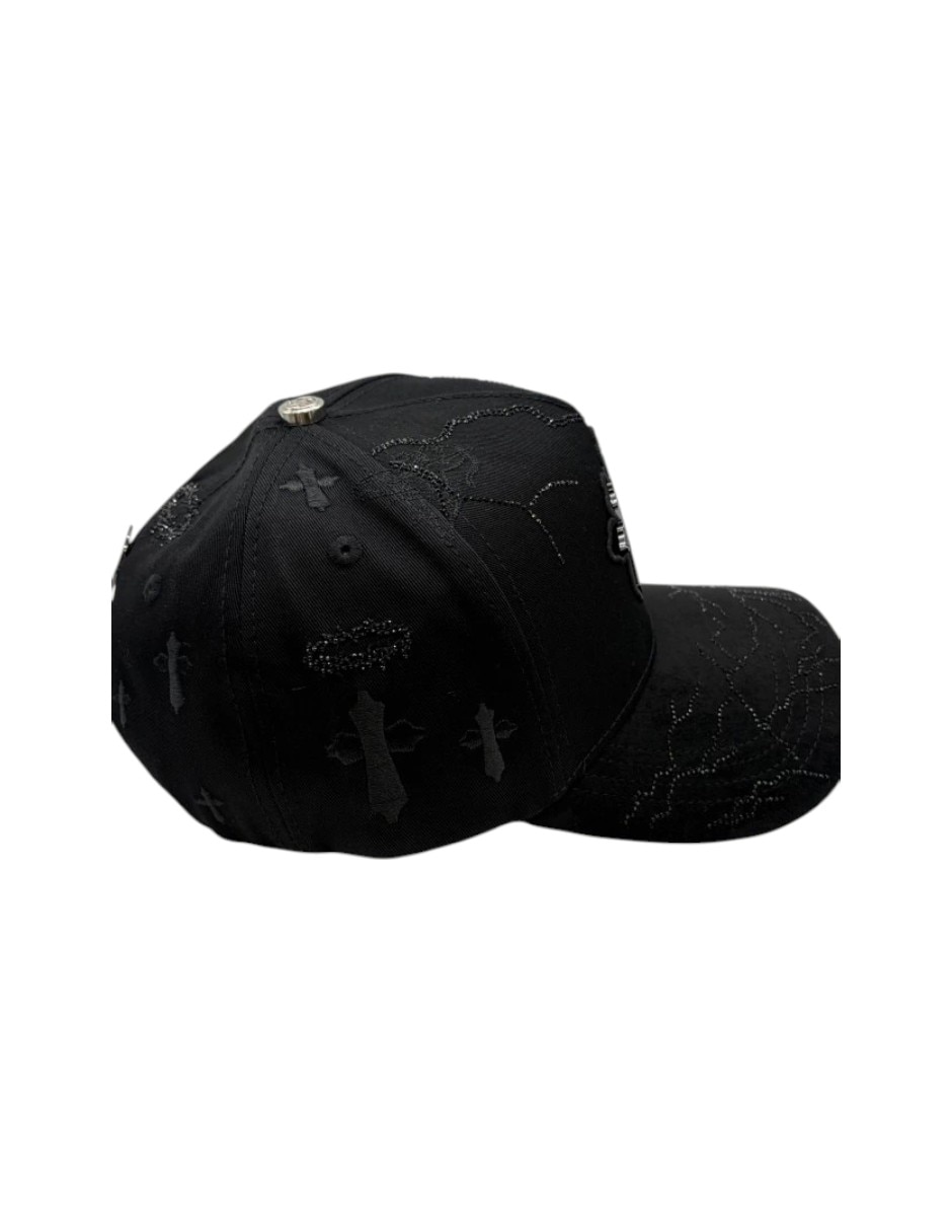 Gorra visera curva snapback para casual Big Boss Cristo Chrome Black para hombre
