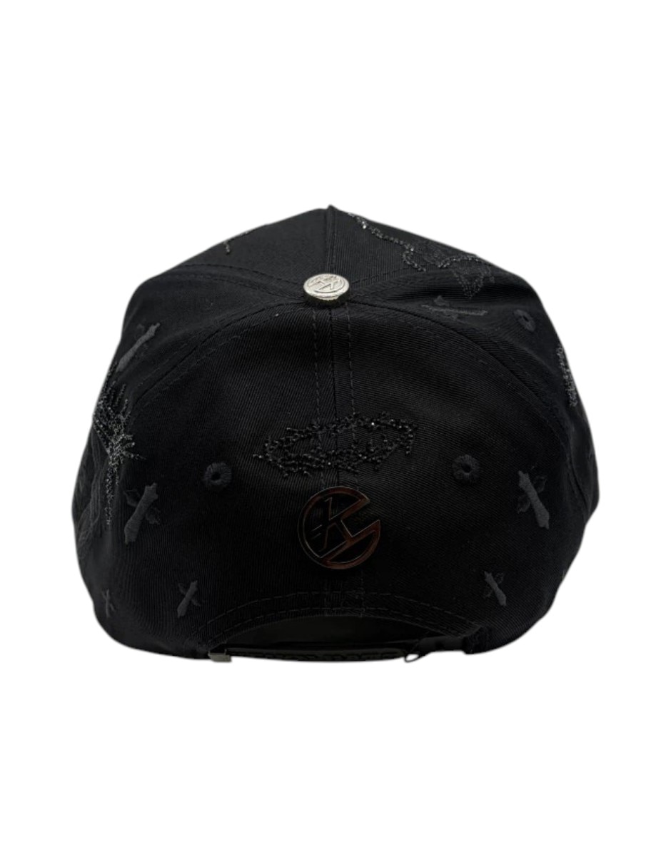 Gorra visera curva snapback para casual Big Boss Cristo Chrome Black para hombre