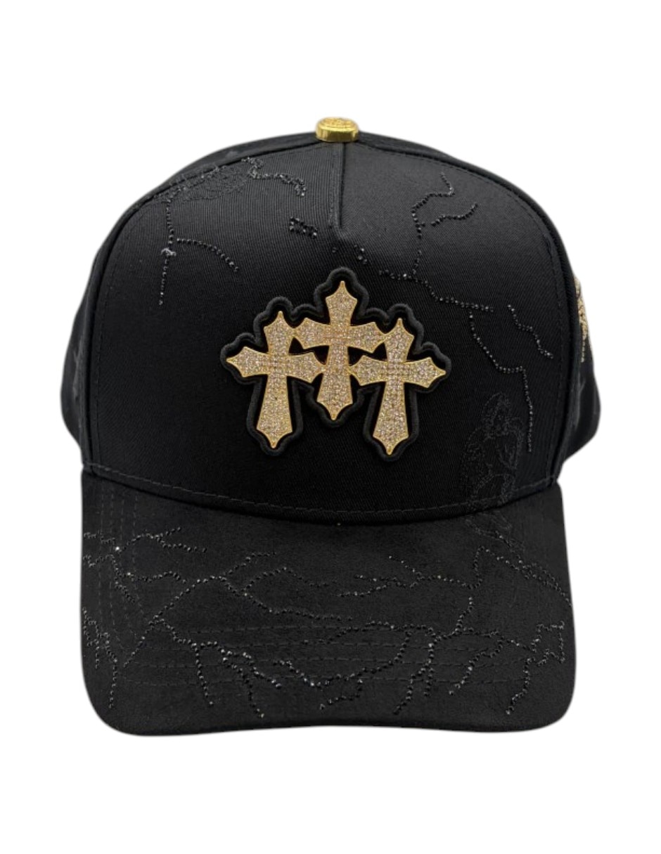 Gorra visera curva snapback para casual Cristo Chrome Gold para hombre