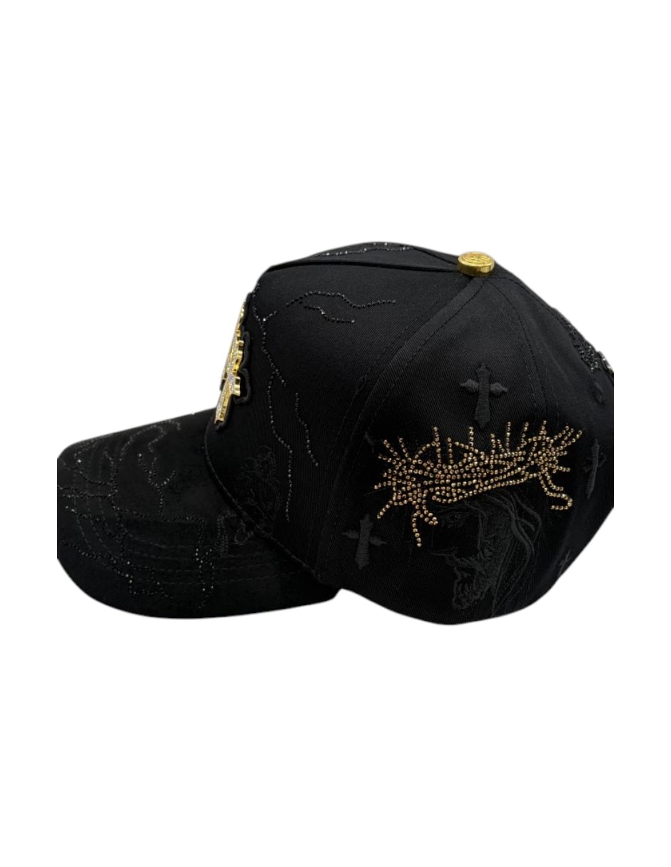 Gorra visera curva snapback para casual Big Boss Cristo Chrome Gold para hombre