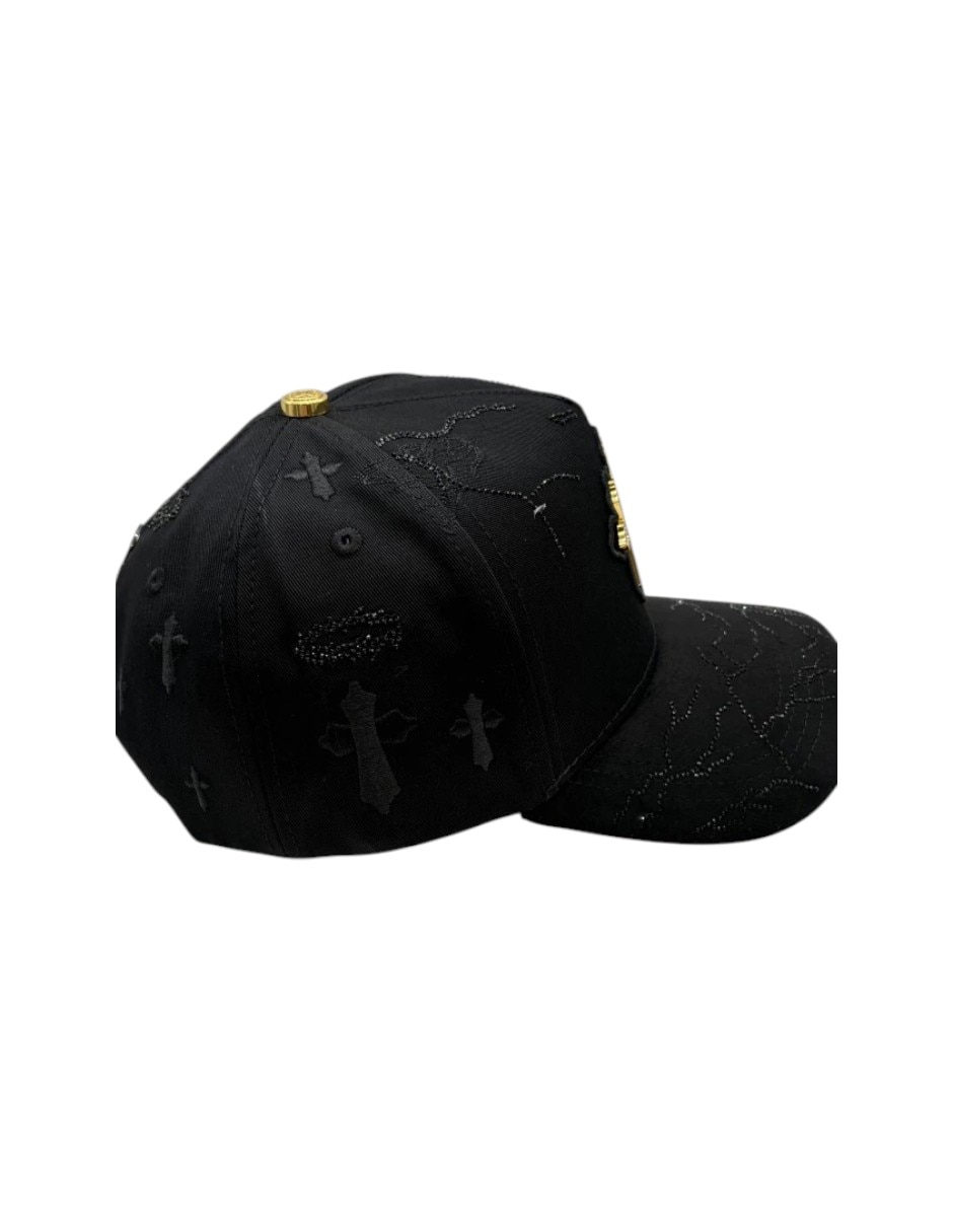 Gorra visera curva snapback para casual Big Boss Cristo Chrome Gold para hombre