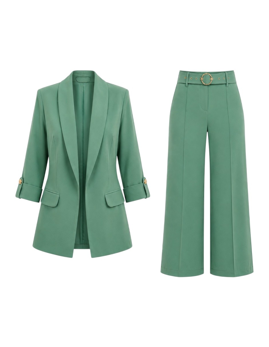 Conjunto de 3 piezas business casual yaretni para mujer