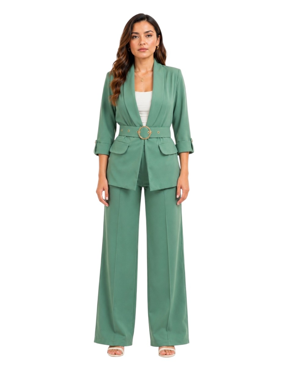 Conjunto de 3 piezas business casual yaretni para mujer