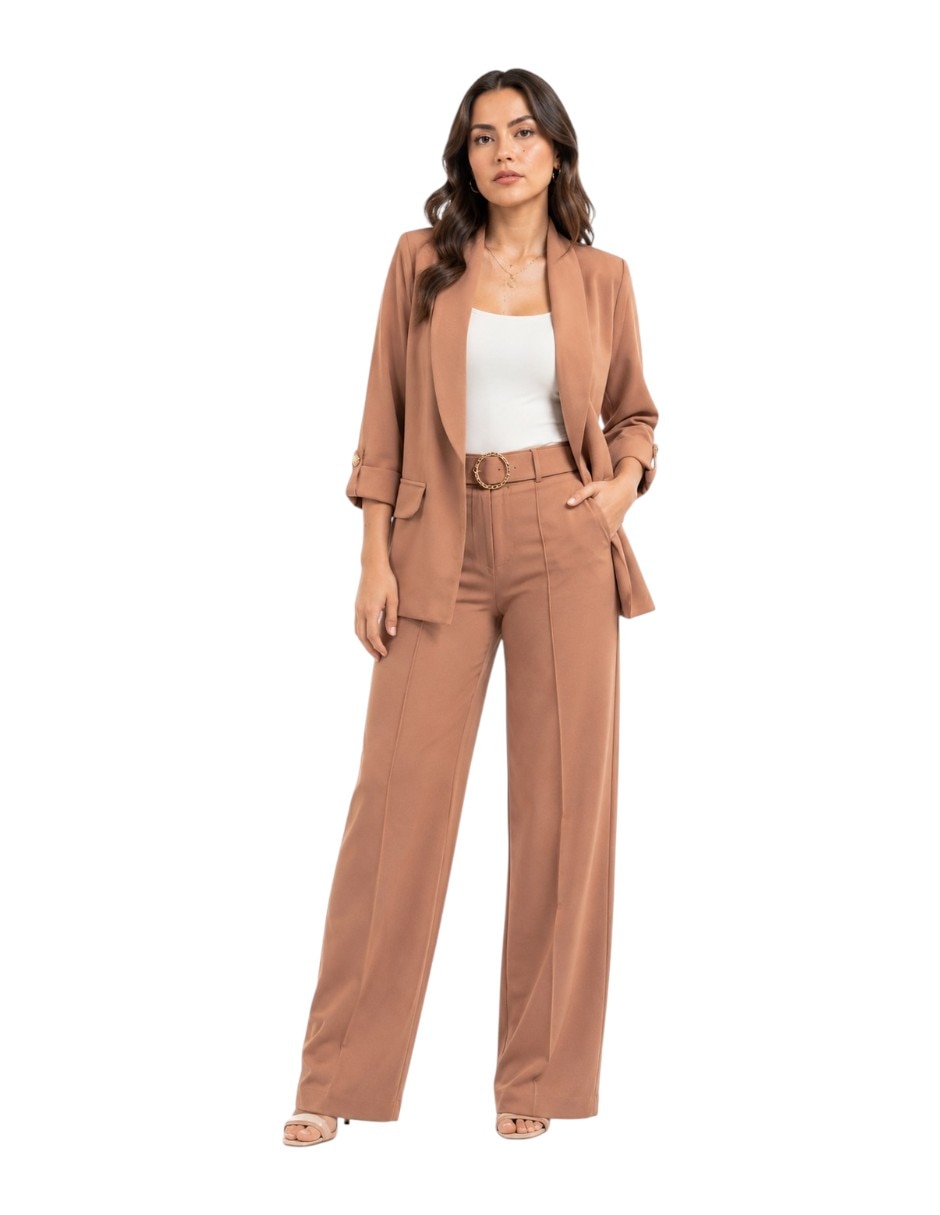 Business casual set de mezcla de materiales para mujer