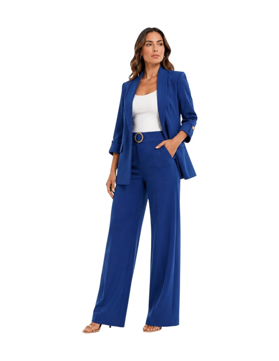 Business casual set de mezcla de materiales para mujer