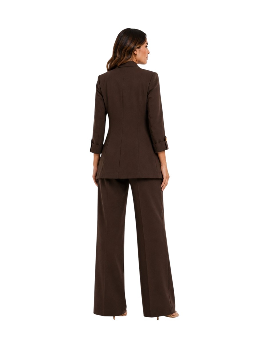 Business casual set de mezcla de materiales para mujer 3