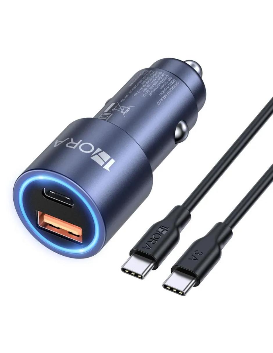 Cargador auto 1Hora USB tipo C 35 W