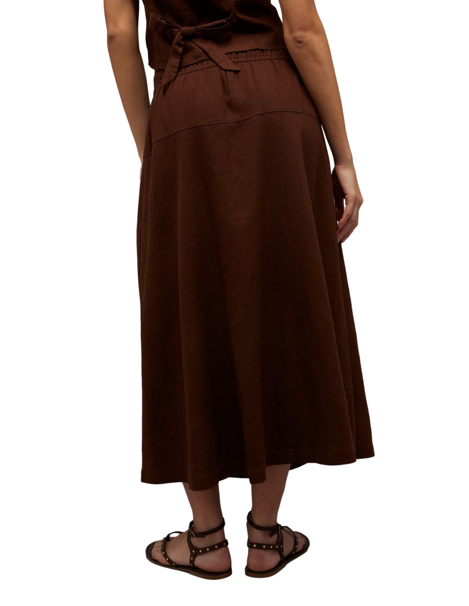 Falda midi American Eagle a la cintura