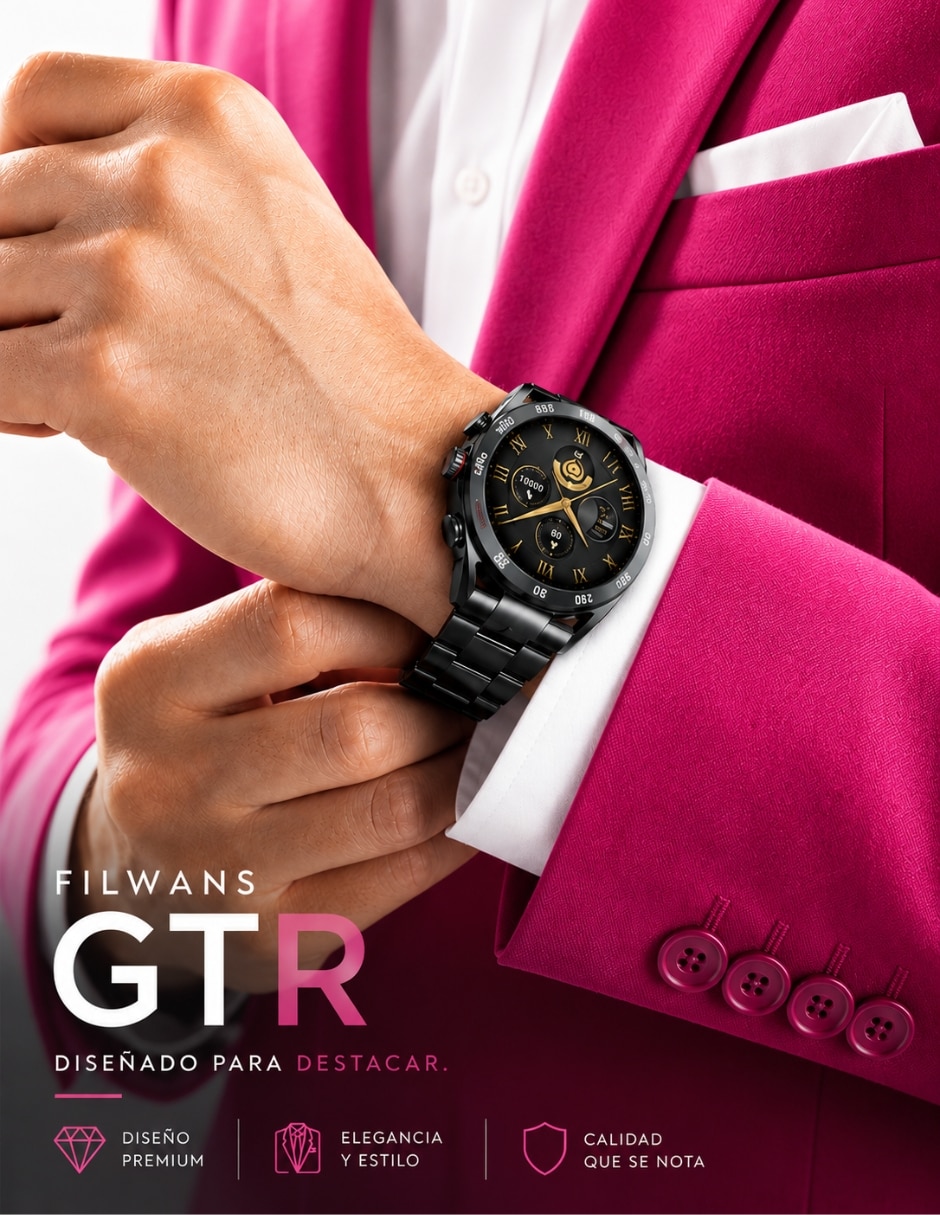 Smartwatch Filwans GTR Negro + Xiaomi Redmi Buds 6 Play unisex