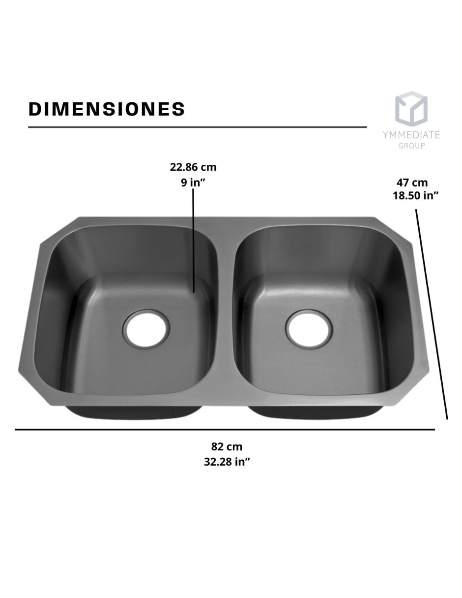 Fregadero de acero inoxidable YMA Home