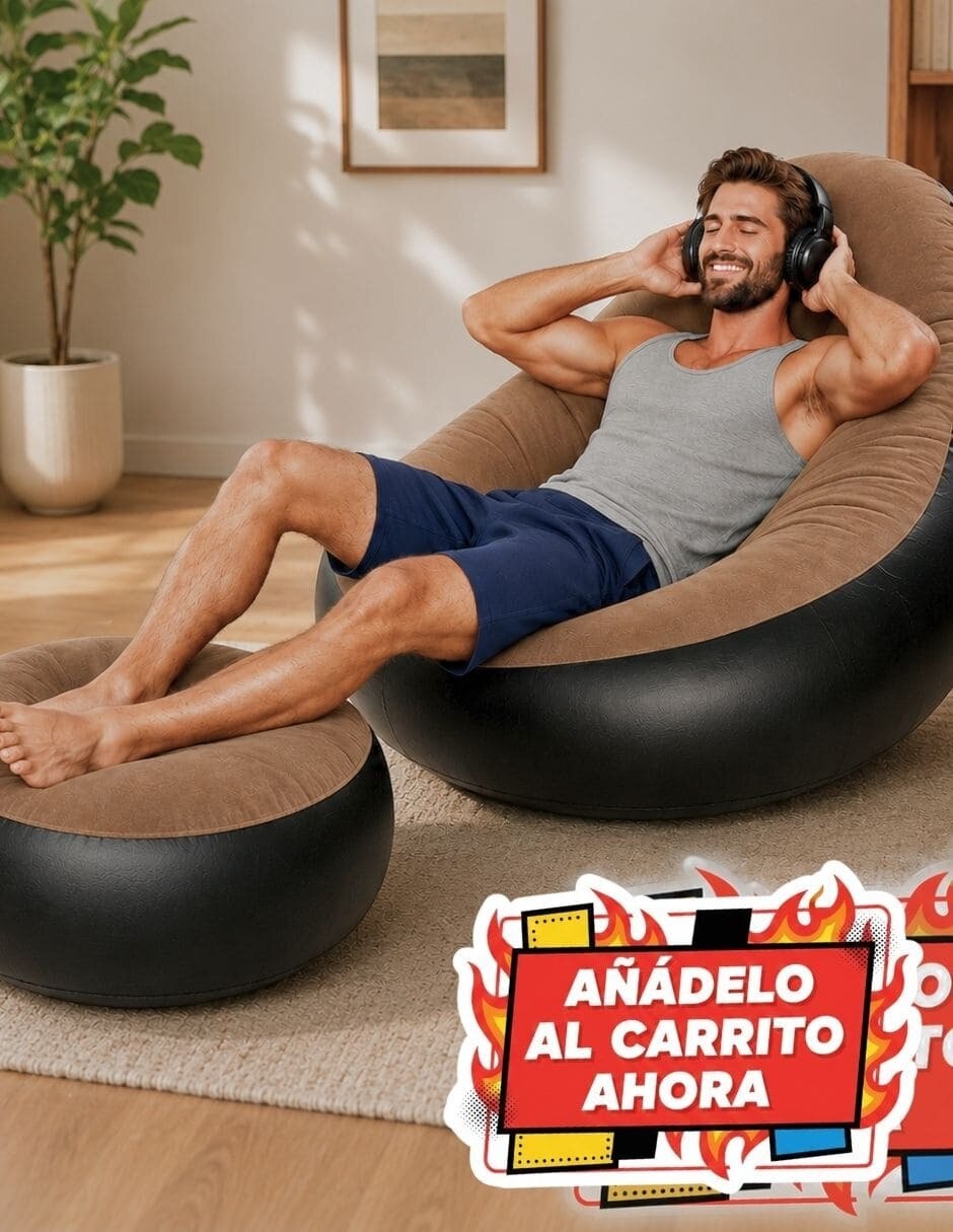 Sillón inflable 100 kg PVC recámara 3