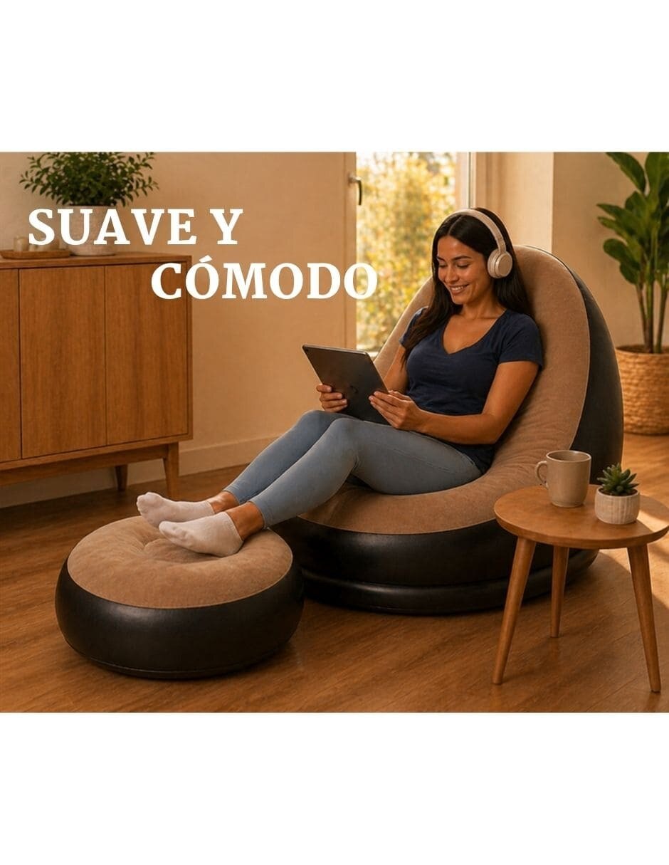 Sillón inflable 100 kg PVC recámara 8