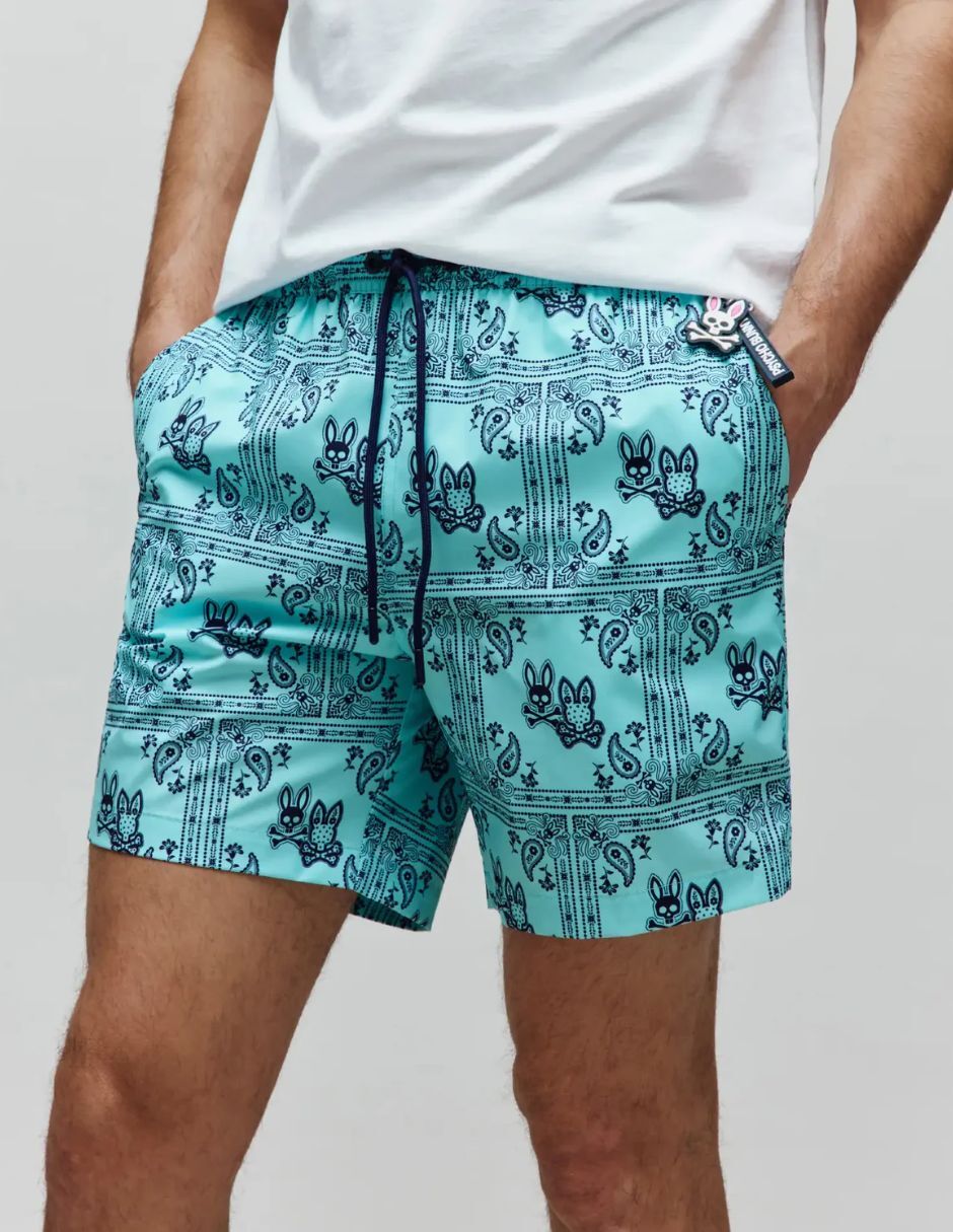 Traje de baño Psycho Bunny con bolsillos para hombre