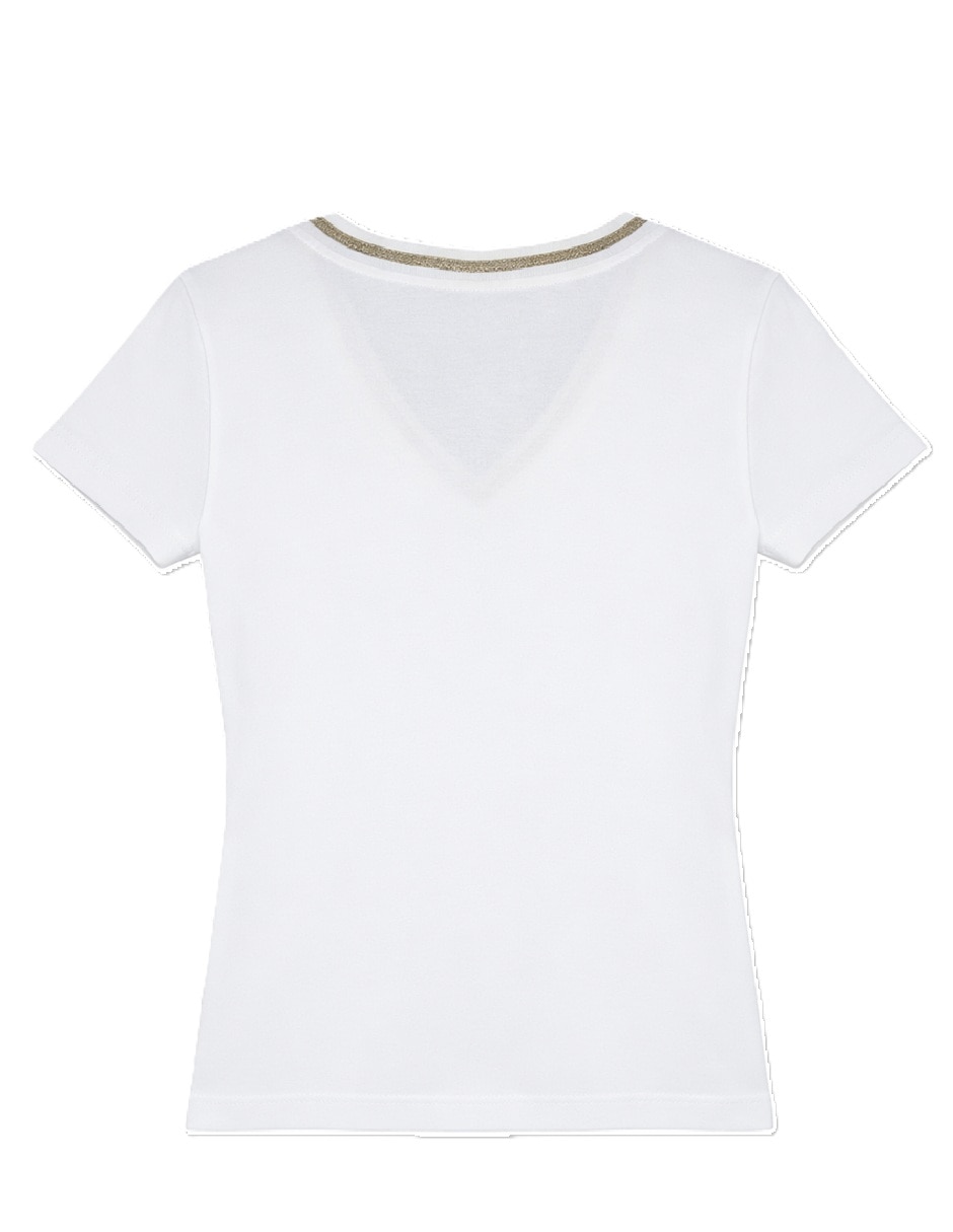 Playera manga corta Tommy Hilfiger cuello V para mujer