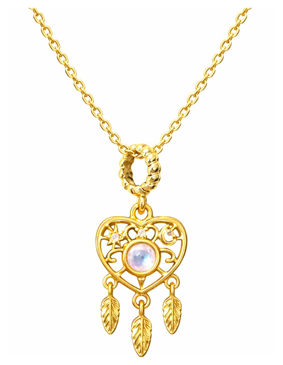 Collar con dije de atrapasueños 18 k