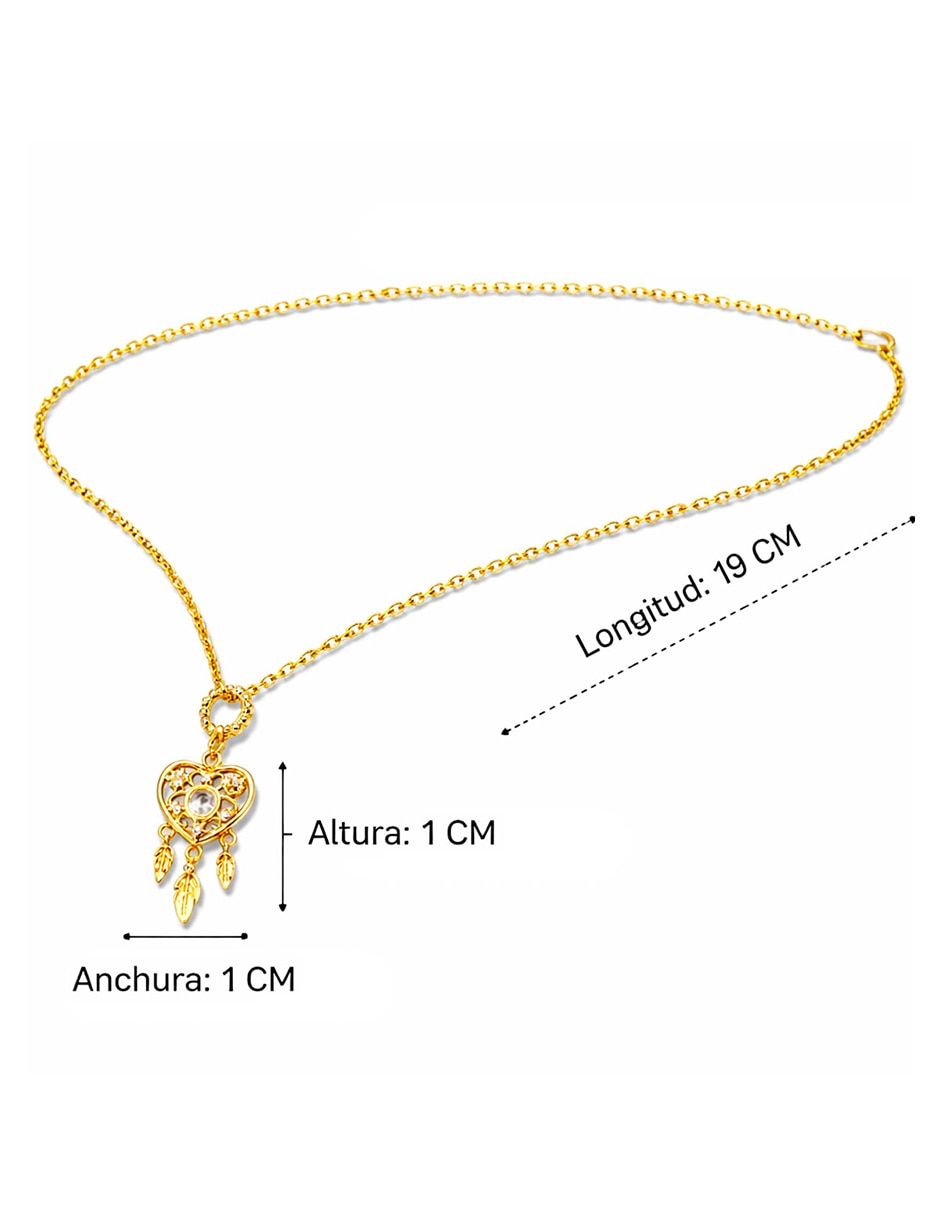 Collar con dije de atrapasueños Moon & Self 18 k